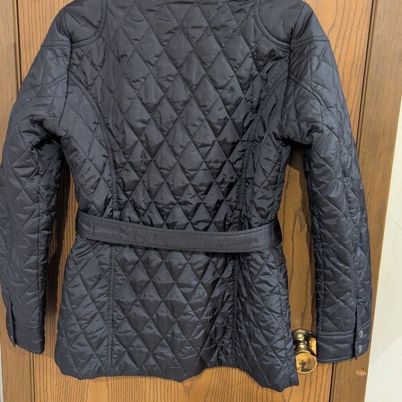 Banana Republic Factory Quilted Coat-Navy Blue Size Small - Picture 3 of 6